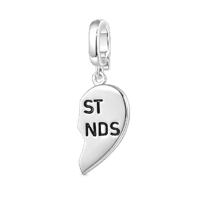 Best Friend Right Heart Clasp Charm