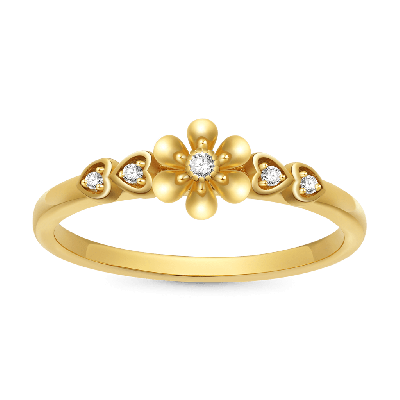 Flower Love Band Ring