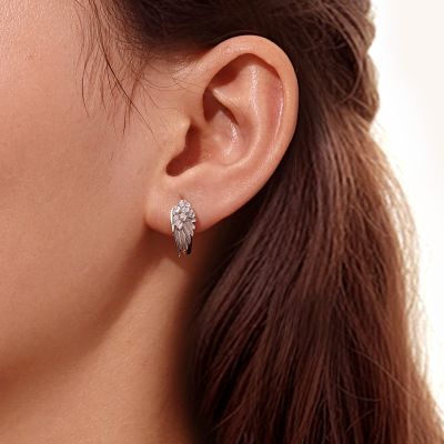 Angel Wing Hoop Earrings