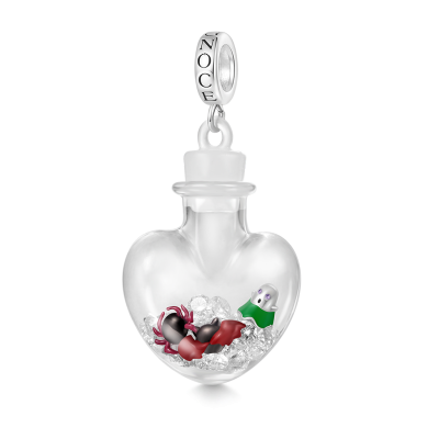 Halloween Quicksand Love Bottle Pendant