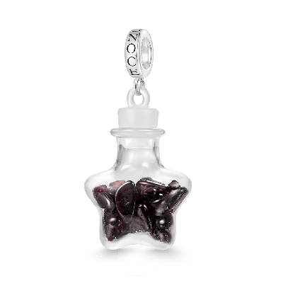Natural Garnet Star Bottle Pendant