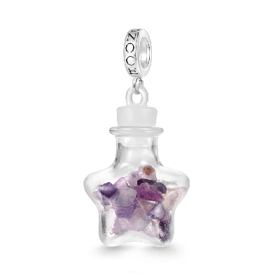 Natural Multicolor Crystal Abstract Pendant