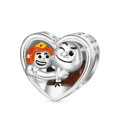 Shrek & Fiona Heart Charm