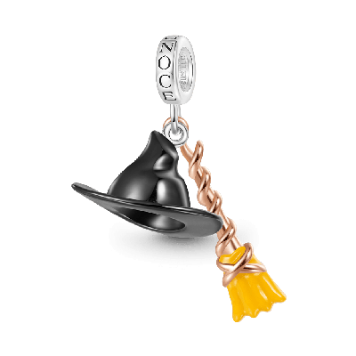 Wicked Elphaba's Hat & Broom Pendant