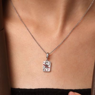 Playing Cards & Crown Pendant