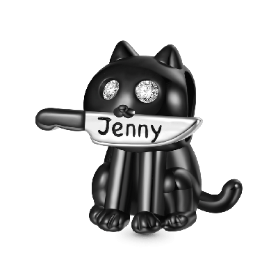 Black Cat Knife Pendant