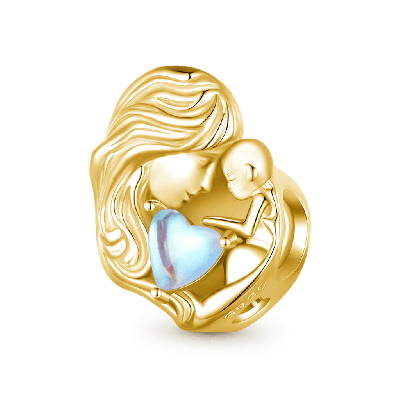 Mother & Child Moonstone Charm