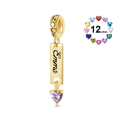 Classic 18k Gold Plated Bar Pendant