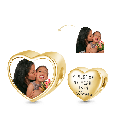 18k Gold Plated Love Photo Charm