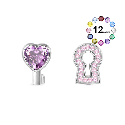 'Love Edge' Key Lock Earrings
