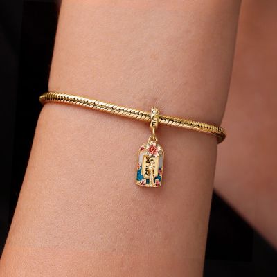 18k Gold Ukiyo-e Cherry Blossom Pendant
