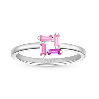 Rectangular Pink Ring