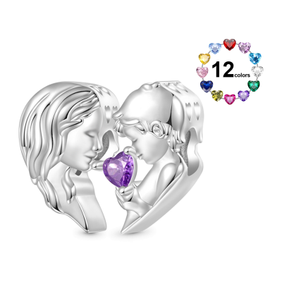 Mother & Son Heart Double Charm