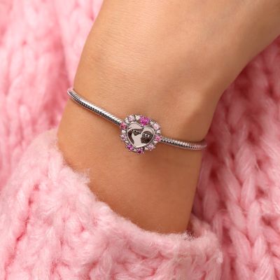 Mother & Baby Heart Photo Charm