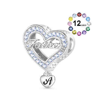 Family Members - Father Heart Charm