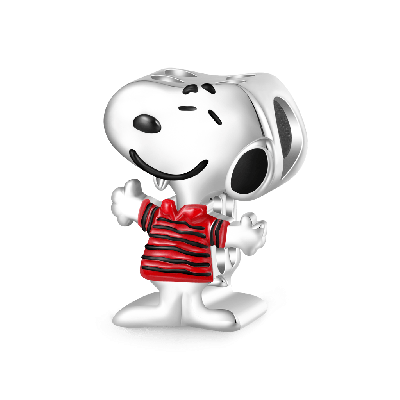 Peanuts Snoopy Striped Short-sleeve Charm