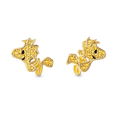 Flying Woodstock Diamond Stud Earrings