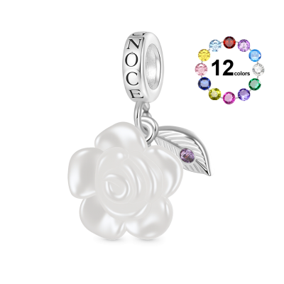 Pearl Rose Birthstone Pendant