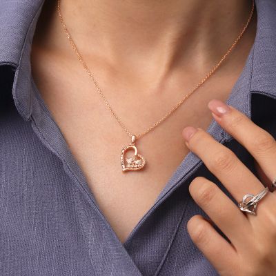 Highland Cow Heart Necklace