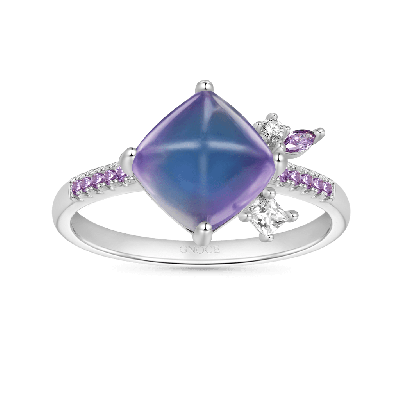 Fluorite Crystal Sugar Tower Ring
