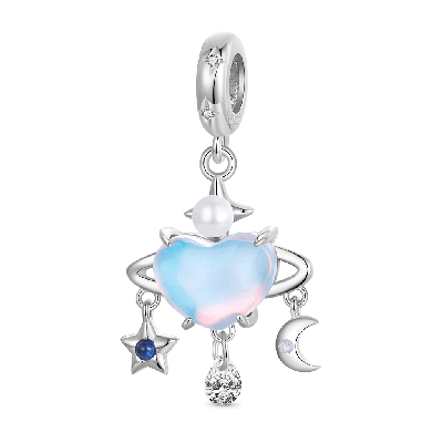 Heart Blue Planet Pendant