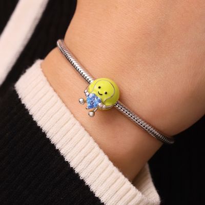 Tennis Ball Embraces Love Charm