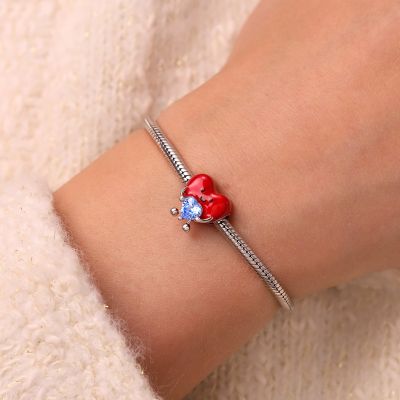 Red Heart Embraces Love Charm