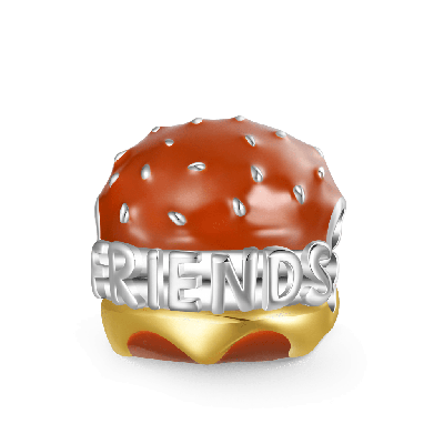 Delicious Burger Engravable Charm