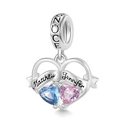 Double Heart Engravable Pendant