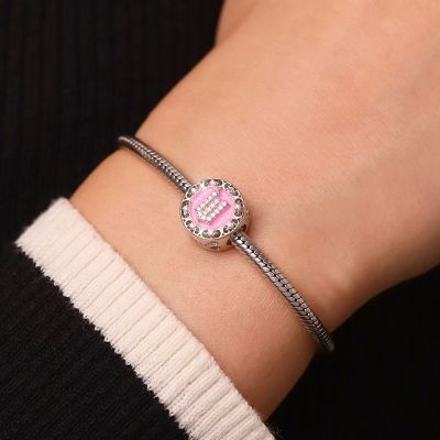 Wicked Pink Logo Charm