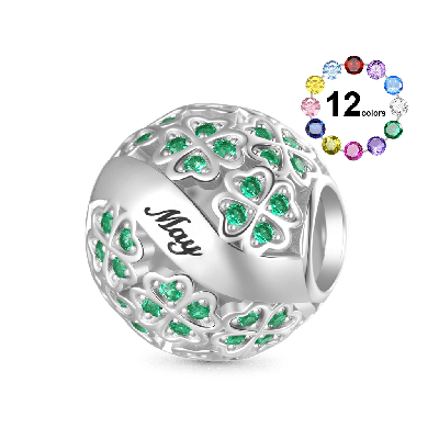Four-leaf Clover Round Charm
