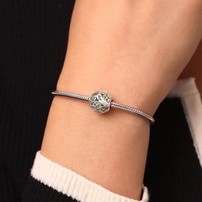 Four-leaf Clover Round Charm
