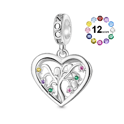 Lily Tree of Life Heart Pendant