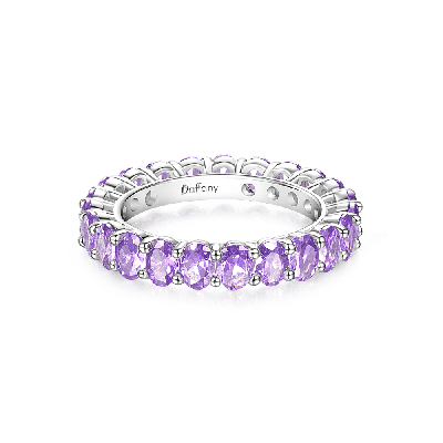 Amethyst Oval-cut Band Ring