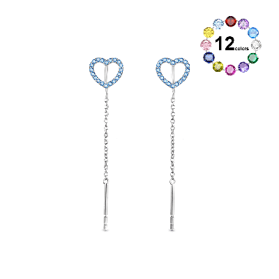 Open Heart Threaders Earrings