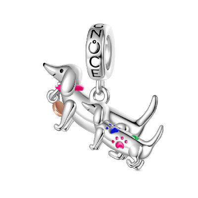 Dachshund Mother Child Pendant