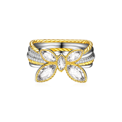 Marquise Butterfly Two-tone Ring