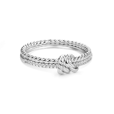 Knot Twisted Rope Channel Band Ring