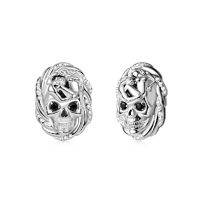 Cable Skull Stud Earrings