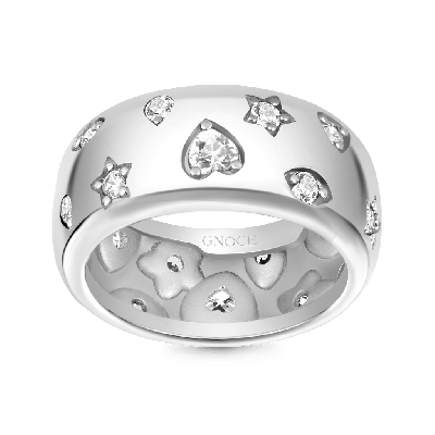 Silver Color Mixed Shape Ring