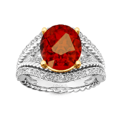 Oval Ruby Wide Band Ring