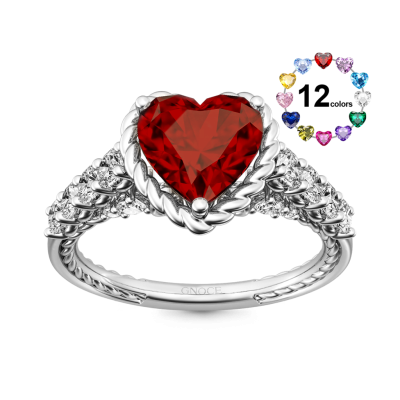 Heart Vintage Cathedral Ring