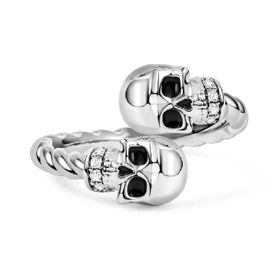 Adjustable Skulls Twisted Rope Ring
