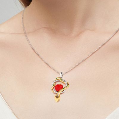 Serpent and Forbidden Fruit Necklace