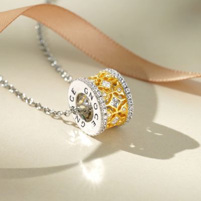 Halo Ruby Deluxe Drum Necklace