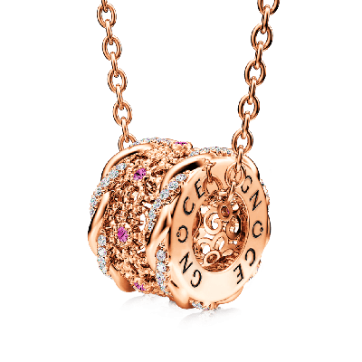 Flower Vintage Infinity Drum Necklace
