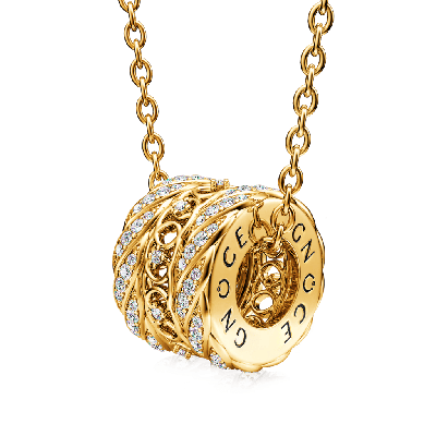 Interlocking Love Drum Necklace