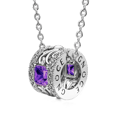 "Mystery Garden" Drum Necklace