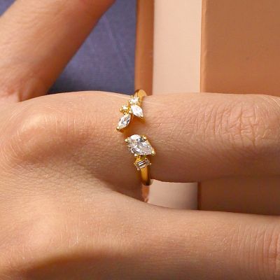 Irregular Marquise Diamond Ring