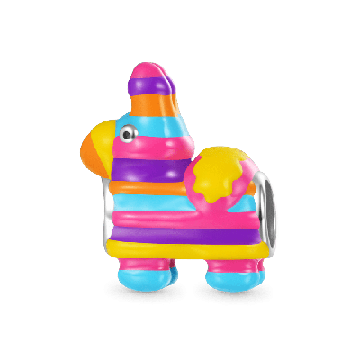 Colorful Donkey Pinata Charm